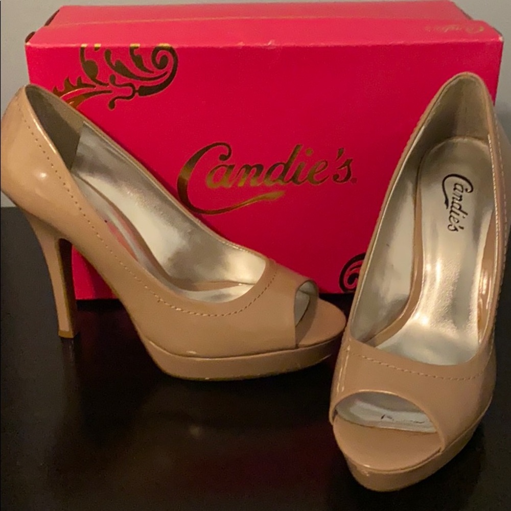Candies Yunnis Blush Nude Open-Toed Heel